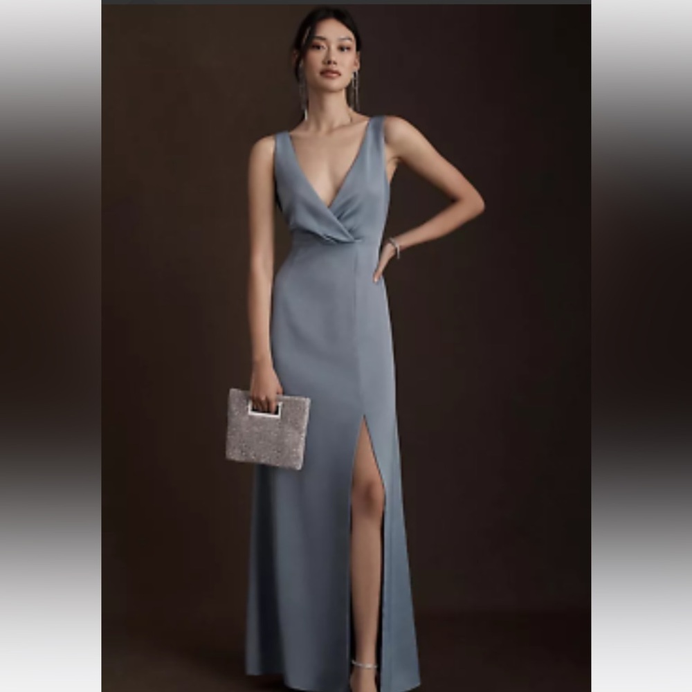 BHLDN Blue Sleeveless Wedding Dress